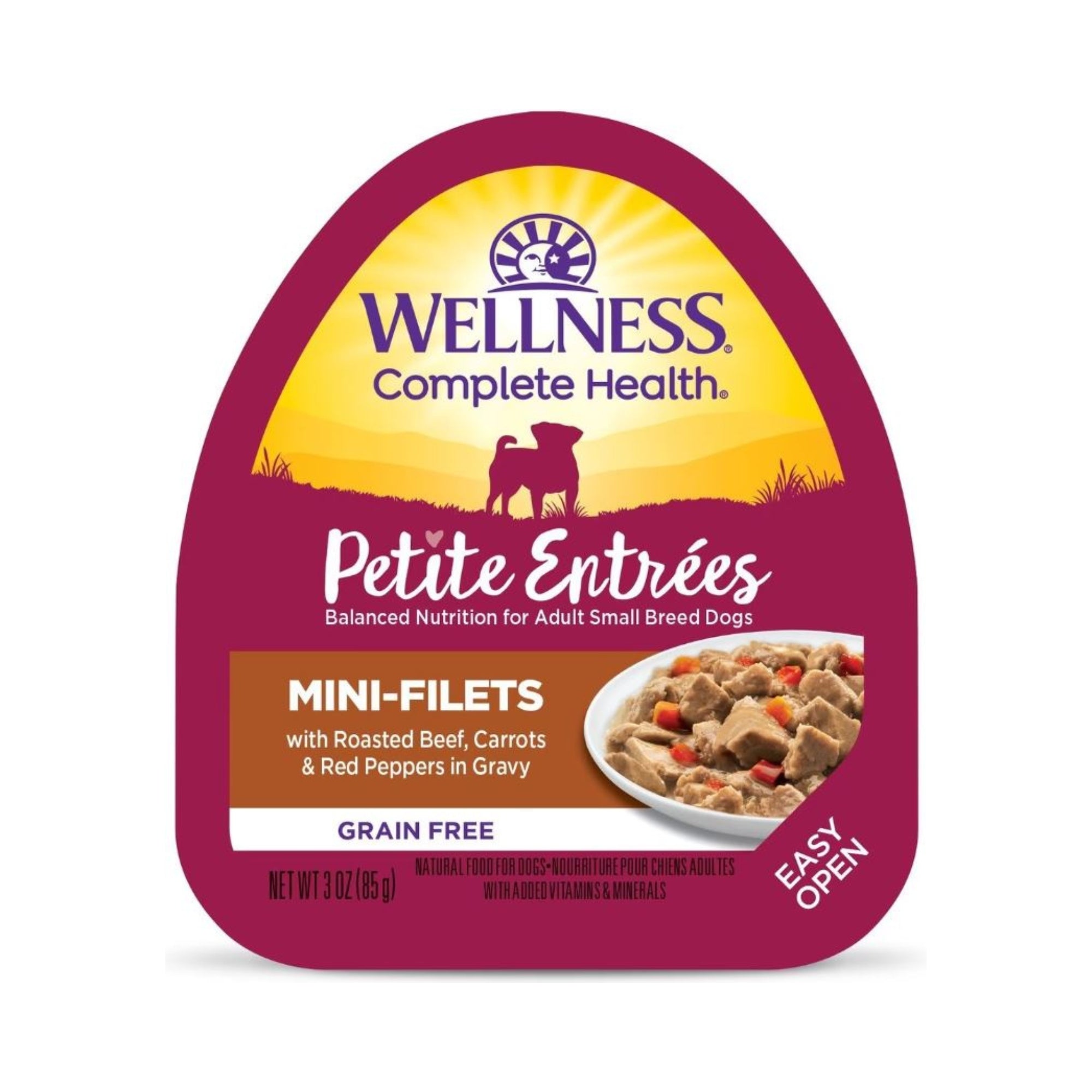 Wellness Petite Mini Fillet Roast Beef, Carrot & Red Pepper, 3 oz, 12 Pack