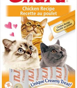 Inaba Churu Lickable Purée Cat Treats, Chicken, 0.5 oz 4 Pack (Case of 6)