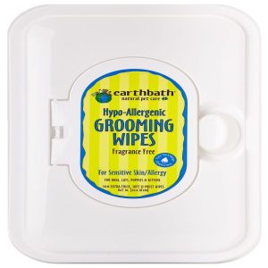 Earthbath Grooming Wipes Hypoallergenic Frag Free Resealable Soft Pack 100ct