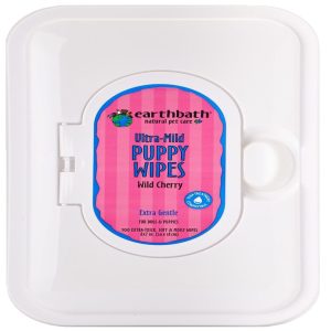 Earthbath Grooming Wipes Puppy Cherry Essence Resealable Soft Pack 100ct