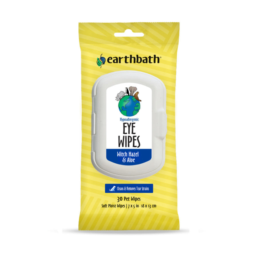 Earthbath Hypoallergenic Pet Eye Wipes Witch Hazel & Aloe 30ct