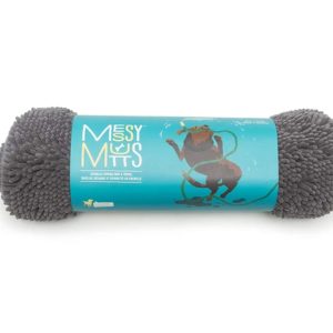 Messy Mutts Dog Drying Mat and Towel Cool Grey Small