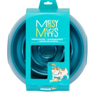 Messy Mutts Dog Slow Feeder Blue 3 Cups