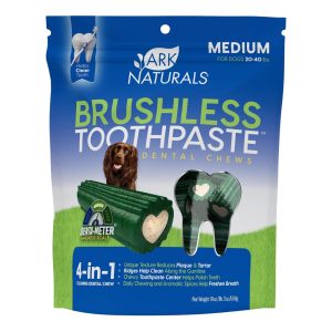 Ark Naturals Breath-Less Brushless Toothpaste Medium To Large Dog Chews, 18-oz.