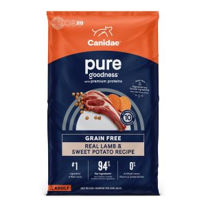 CANIDAE PURE Grain-Free Limited Ingredient Dry Dog Food, Lamb & Pea, 4 lb