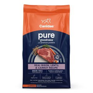 CANIDAE PURE Grain-Free Limited Ingredient Dry Dog Food, Bison, Lentil & Carrot