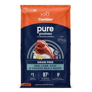 CANIDAE PURE Grain-Free Limited Ingredient Dog Food, Lamb, Goat & Venison, 22 lb