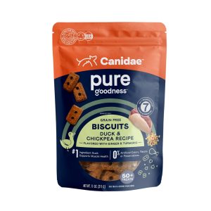 CANIDAE PURE Goodness Grain-Free Dog Biscuits, Duck & Chickpeas, 11 oz