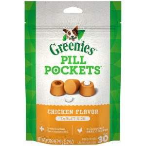 GREENIES PILL POCKETS Chicken Dog Treats, Tablet Size, 3.2 oz