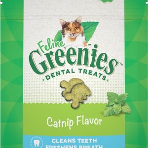 FELINE GREENIES Dental Cat Treats, Catnip