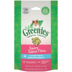 FELINE GREENIES Dental Cat Treats, Savory Salmon