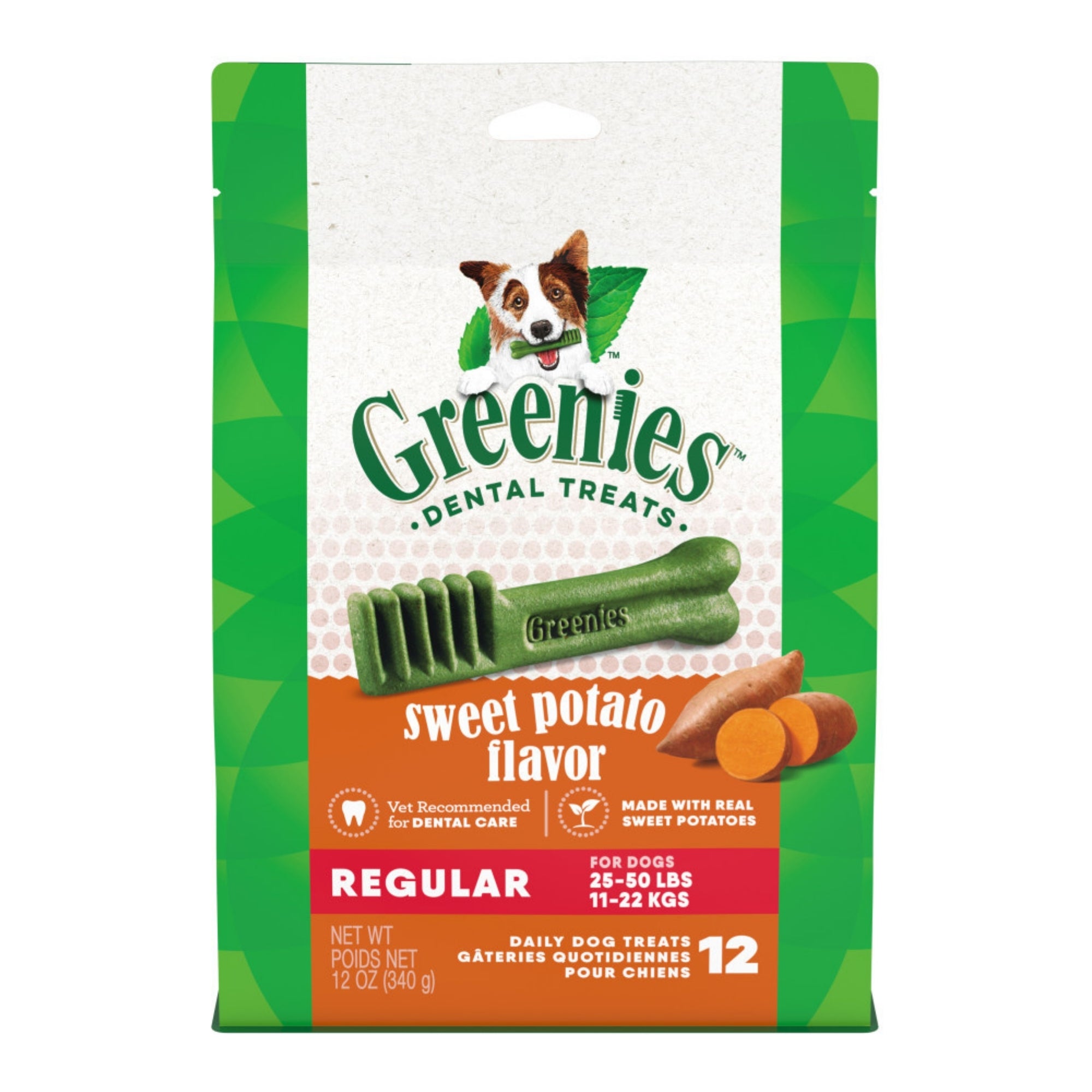 GREENIES Sweet Potato Dental Bone, Regular , 12 oz
