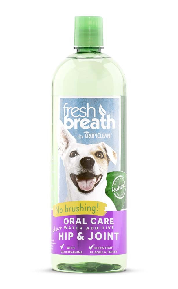 TropiClean Fresh Breath Oral Care Water Additive Plus Hip & Joint for Dogs