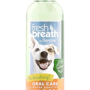Fresh Breath by TropiClean Oral Care Water Additive + Skin & Coat for Pets 33.8z