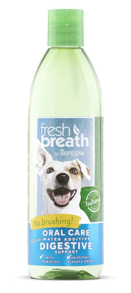 Fresh Breath by TropiClean Oral Care Water Additive + Digestive Support 16oz