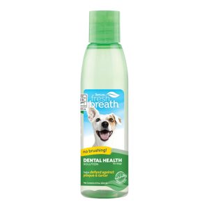 TropiClean Fresh Breath Dental Health Solution for Dogs 8oz