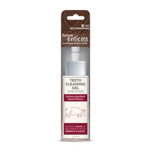 TropiClean Enticers Smoked Bacon Teeth Cleaning Gel for Dogs 2oz