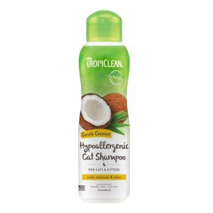 TropiClean Tearless Hypoallergenic Cat Shampoo Gentle Coconut 12oz