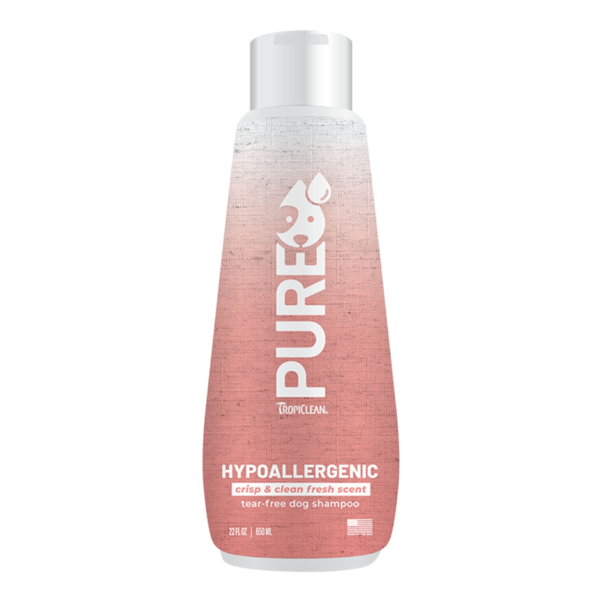 Tropiclean Dog Pure Hypoallergenic Shampoo Crisp & Clean Fresh 22oz.