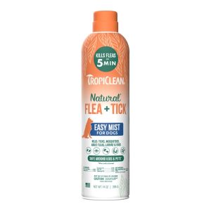 TropiClean Natural Flea and Tick Easy Mist Spray for Dogs 14oz
