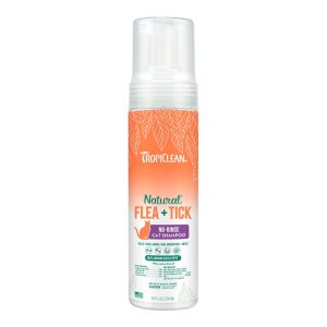 TropiClean Natural Flea and Tick No Rinse Shampoo for Cats 7.4oz