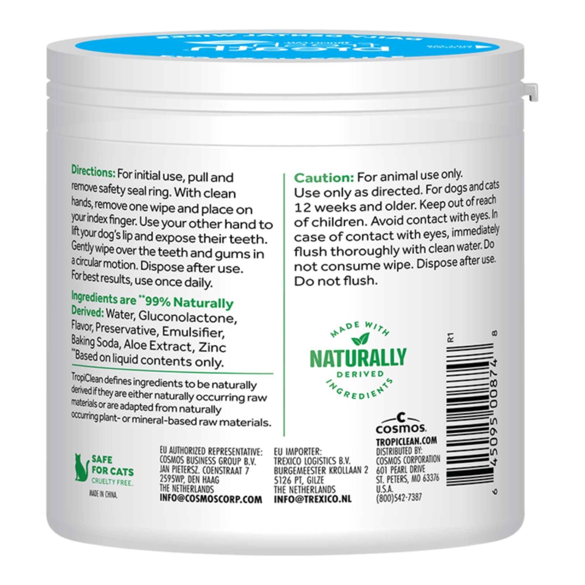 Fresh Breath by TropiClean Daily Dental Wipes 50ct - Image 3