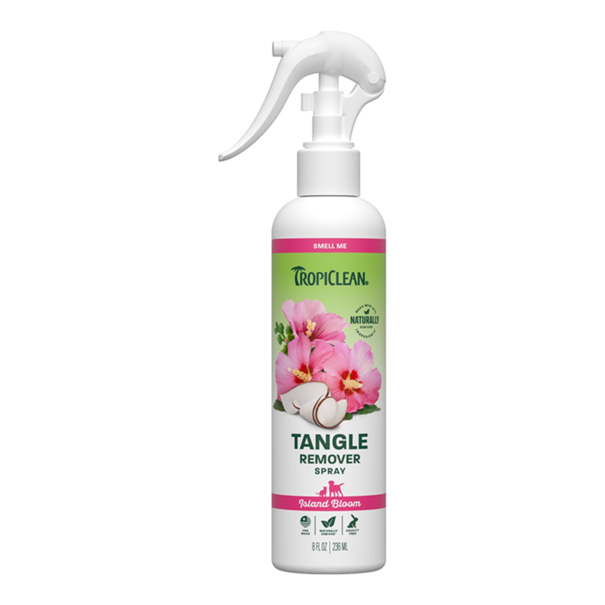 TropiClean Tangle Remover Pet Spray Island Bloom 8oz