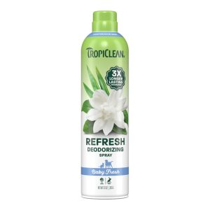 TropiClean Refresh Deodorizing Pet Spray Baby Fresh 10oz