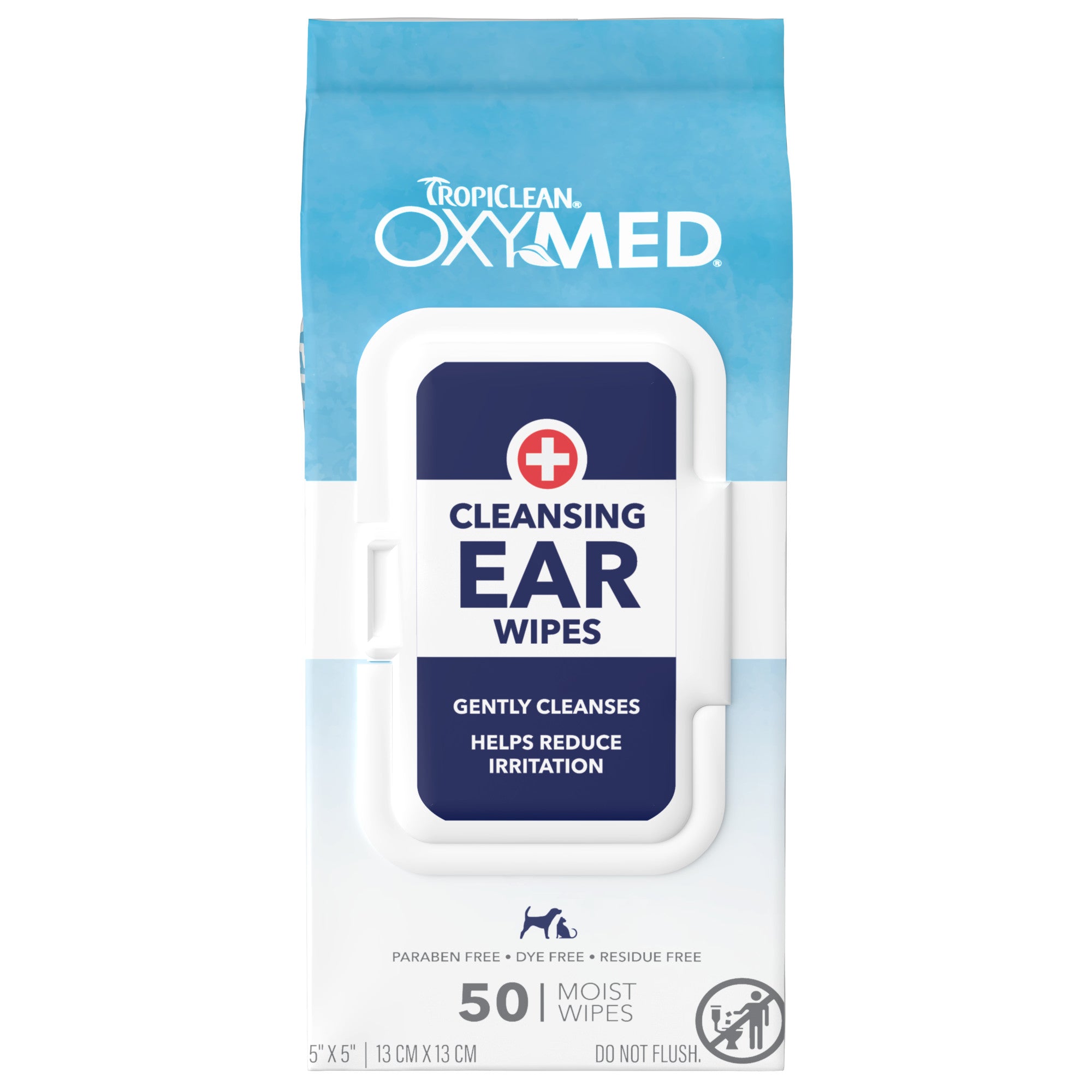 TropiClean OxyMed Cleansing Pet Ear Wipes 50ct - Image 5