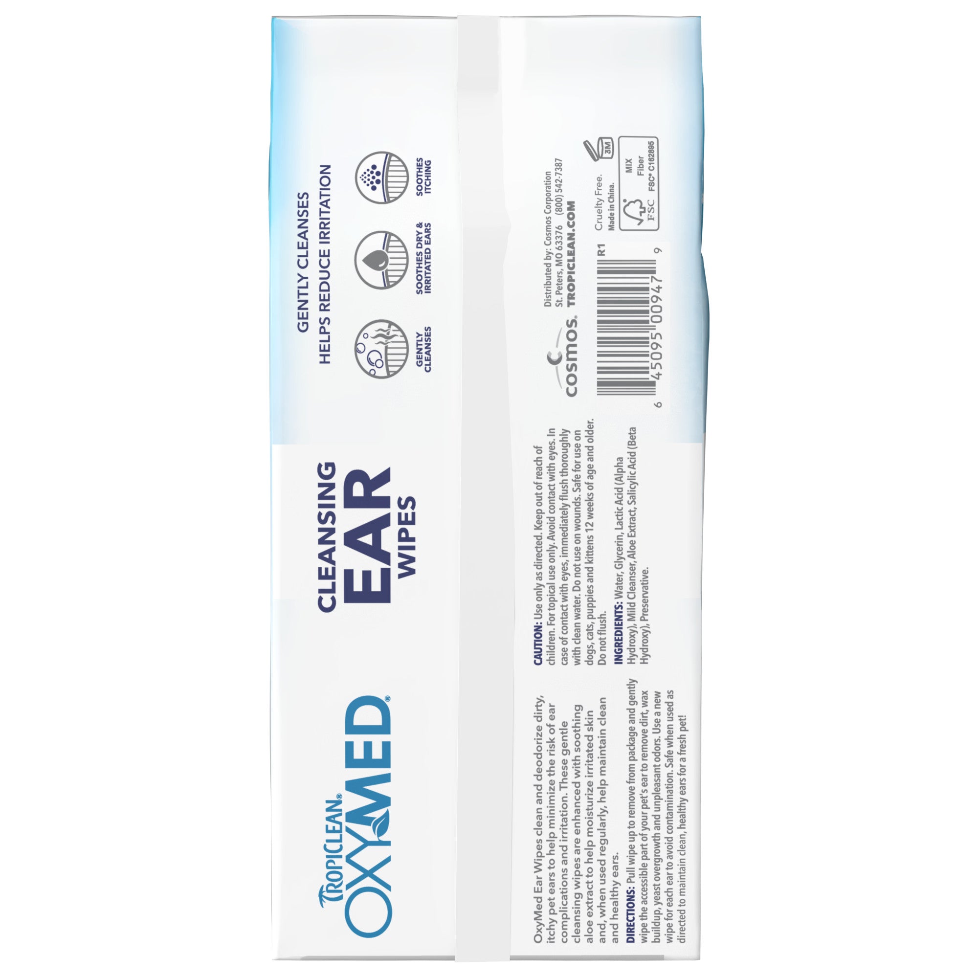TropiClean OxyMed Cleansing Pet Ear Wipes 50ct - Image 3