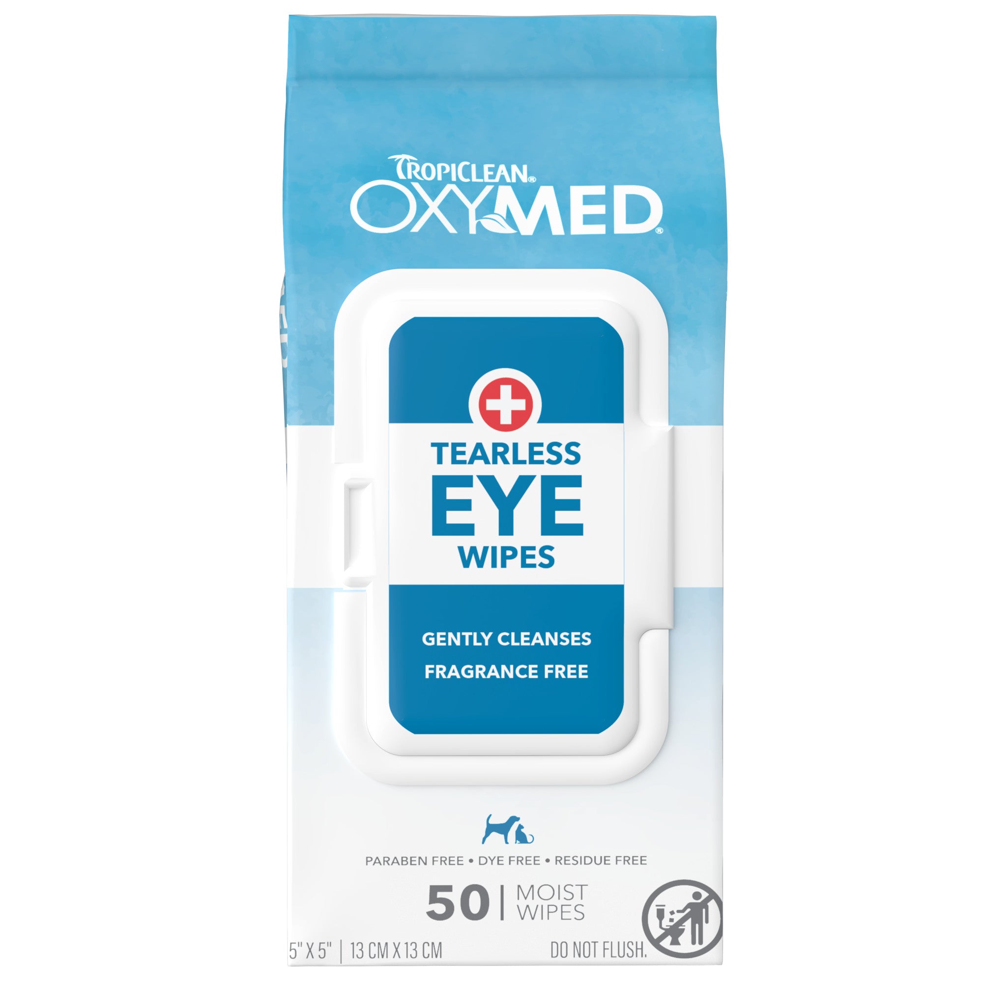 TropiClean OxyMed Tearless Pet Eye Wipes 50ct - Image 5