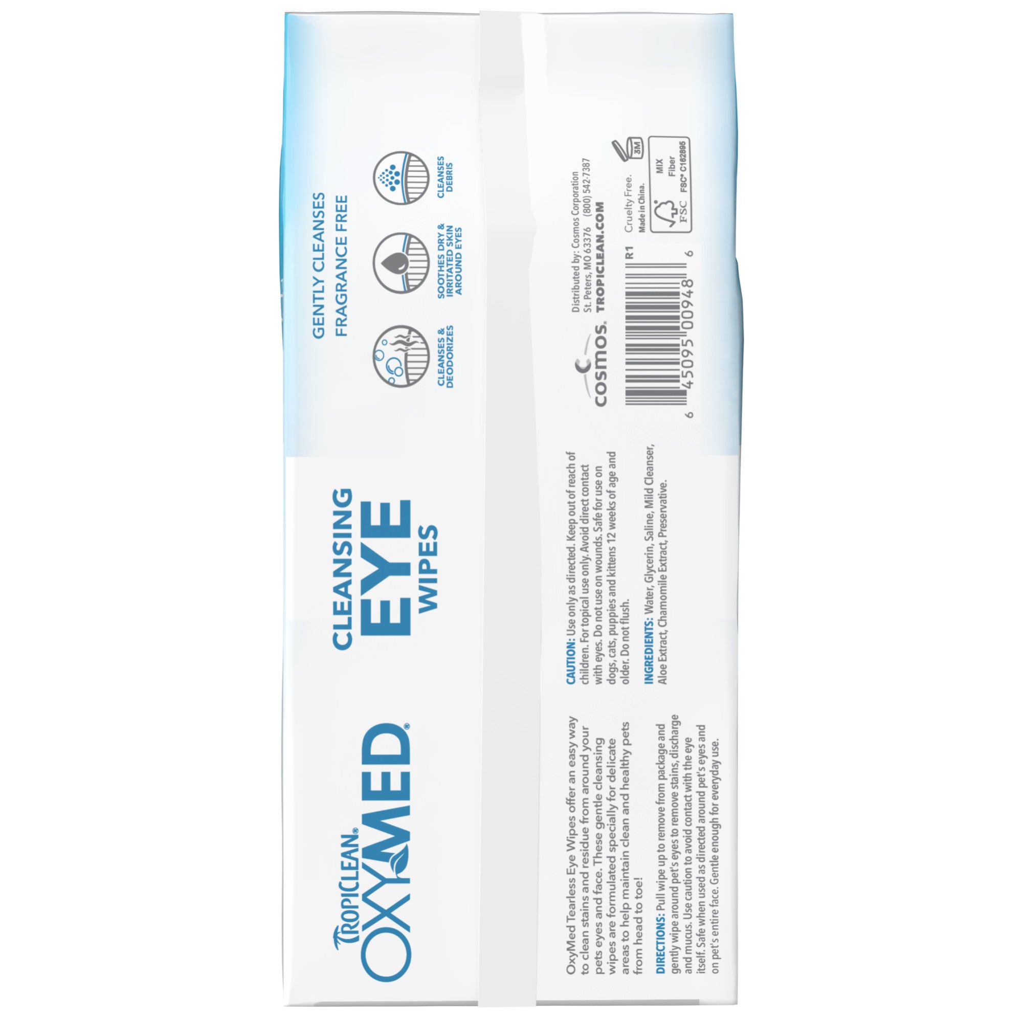 TropiClean OxyMed Tearless Pet Eye Wipes 50ct - Image 4