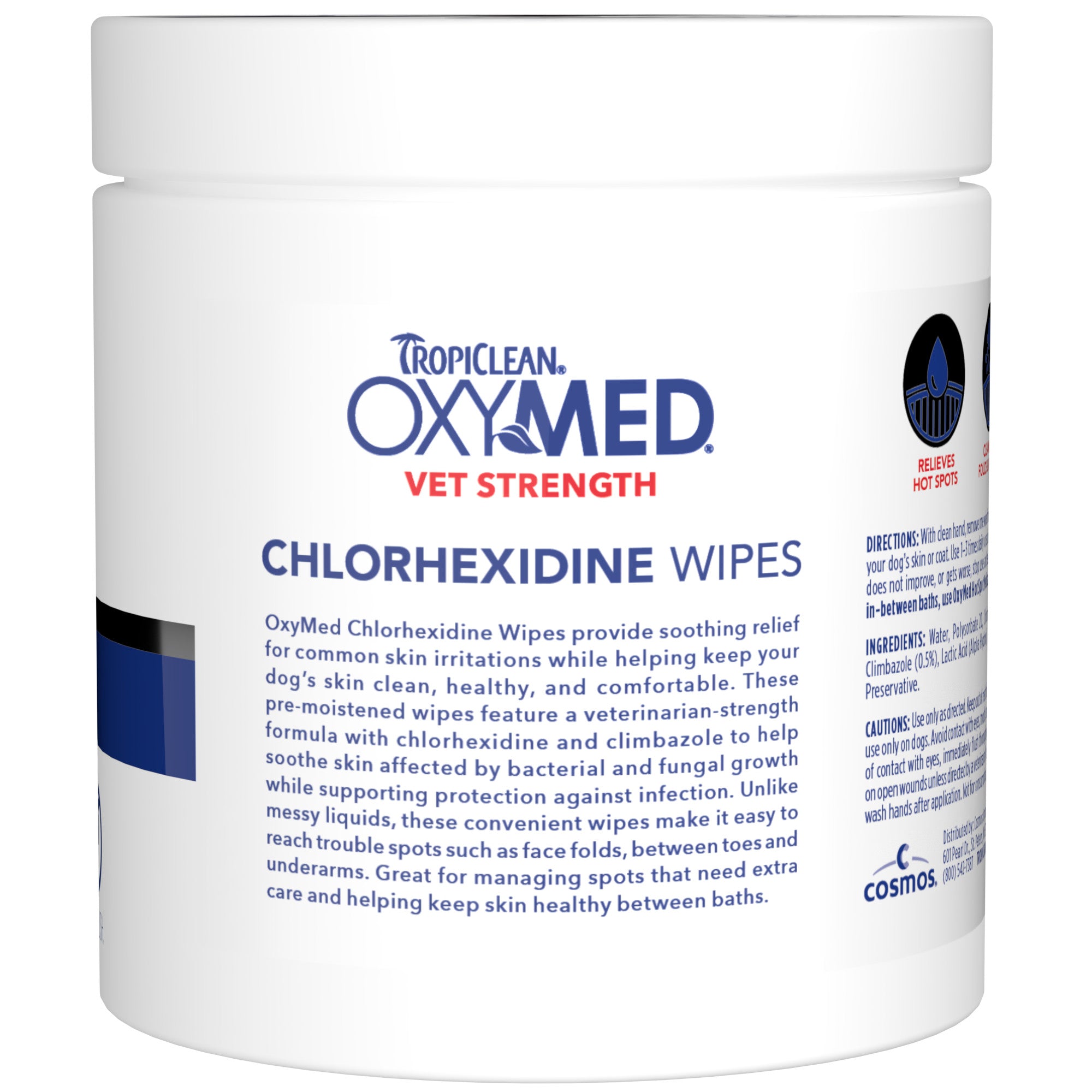 TropiClean OxyMed Chlorhexidine Dog Wipes 100ct - Image 2