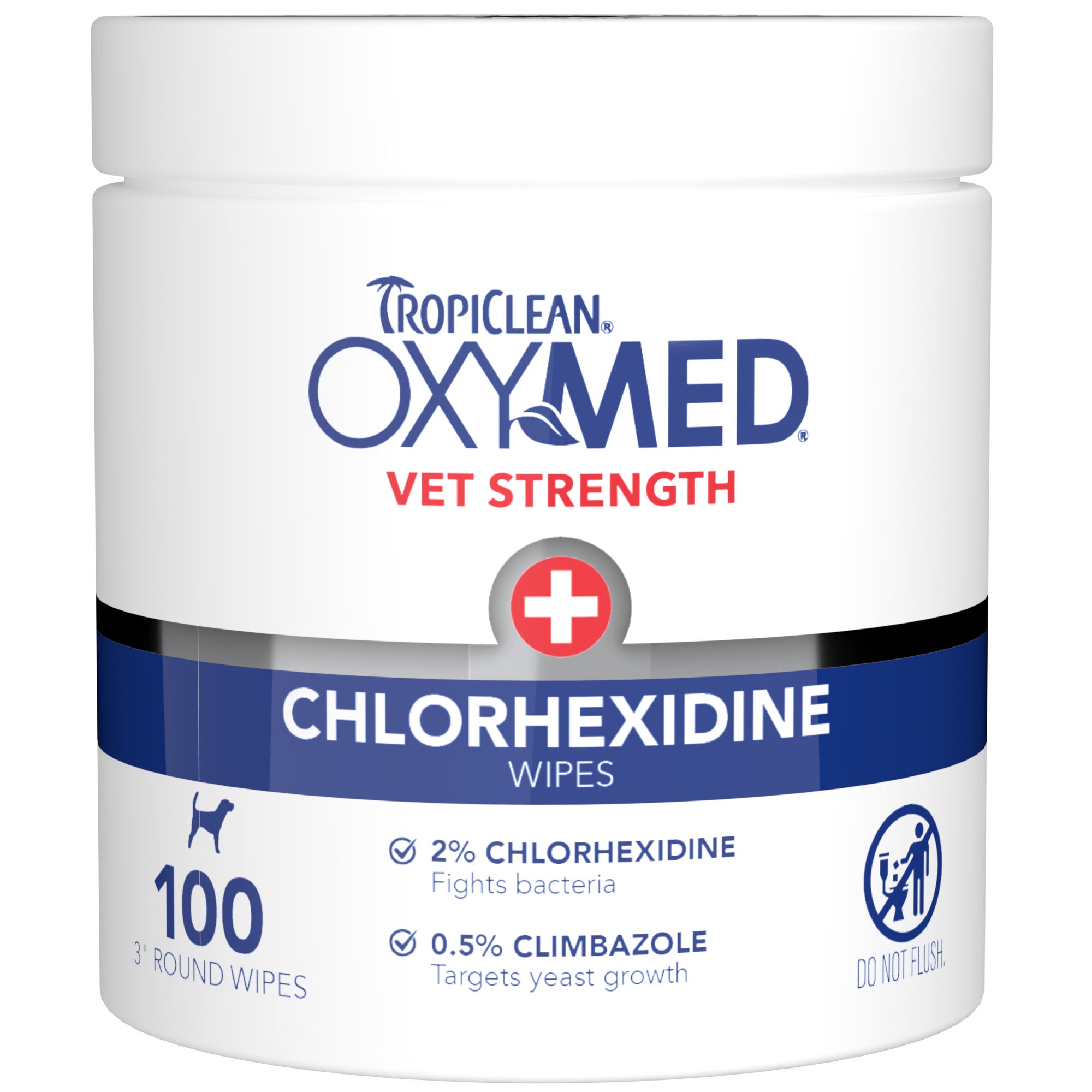TropiClean OxyMed Chlorhexidine Dog Wipes 100ct