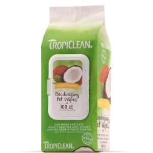 TropiClean HypoAllergenic Dog Pet Wipes 100ct