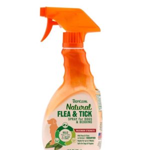 TropiClean Natural Flea & Tick Pet & Bedding Spray for Dogs, 16 oz