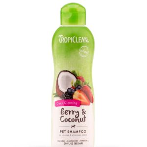 TropiClean Deep Cleanse Pet Shampoo Berry and Coconut 20oz