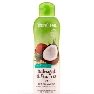 TropiClean Medicated Itch Relief Pet Shampoo Oatmeal and Tea Tree 20oz