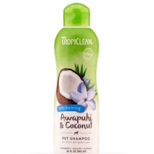 TropiClean Ultra White Brightening Pet Shampoo Awapuhi and Coconut 20oz