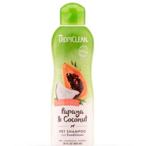TropiClean 2in1 Luxury Pet Shampoo and Conditioner Papaya and Coconut 20oz