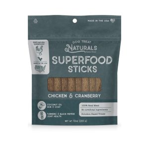 Dog Treat Naturals Superfood Sticks Chicken & Cranberry Dog Treats, 10 oz