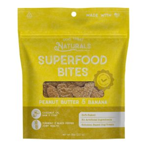 Dog Treat Naturals Superfood Bites Peanut Butter & Banana Dog Treats, 8 oz