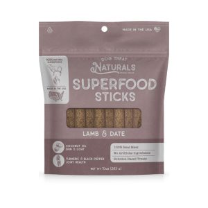 Dog Treat Naturals Superfood Sticks Lamb & Date Dog Treats, 10 oz