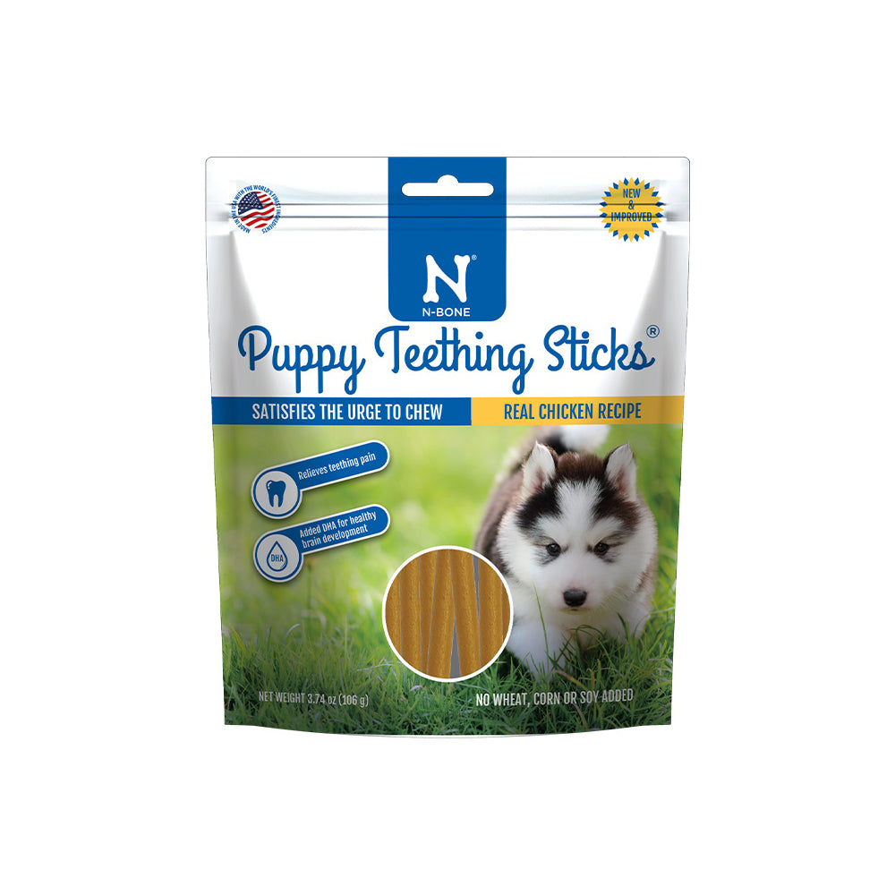 N-Bone Puppy Teething Sticks Chicken, 3.74 oz