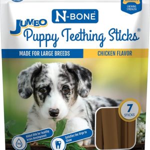 N-Bone Puppy Teething Sticks Jumbo Chicken Chews, 7 Count