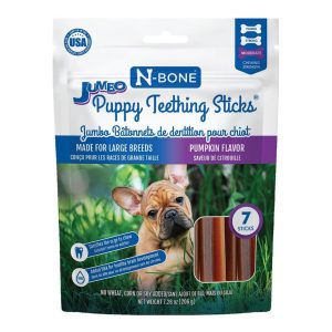 N-Bone Puppy Teething Stick Jumbo Pumpkin , 7 Pack
