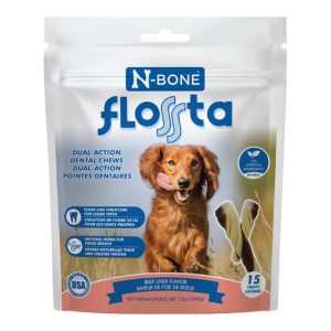 N-Bone Flossta Dental Chews Beef , 15 Pack