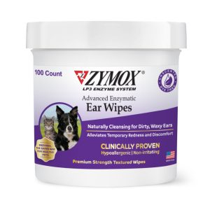 Zymox Advanced Enzymatic Ear Wipes for Cats and Dogs 100ct