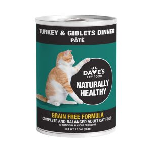Dave's Naturally Healthy Grain-Free Turkey & Giblets, 13.2 oz, 12 Pack