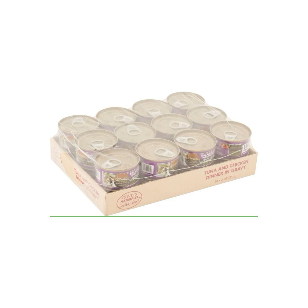Dave's Naturally Healthy Tuna & Chicken Dinner in Gravy, 3 oz (Case of 24) - Image 3